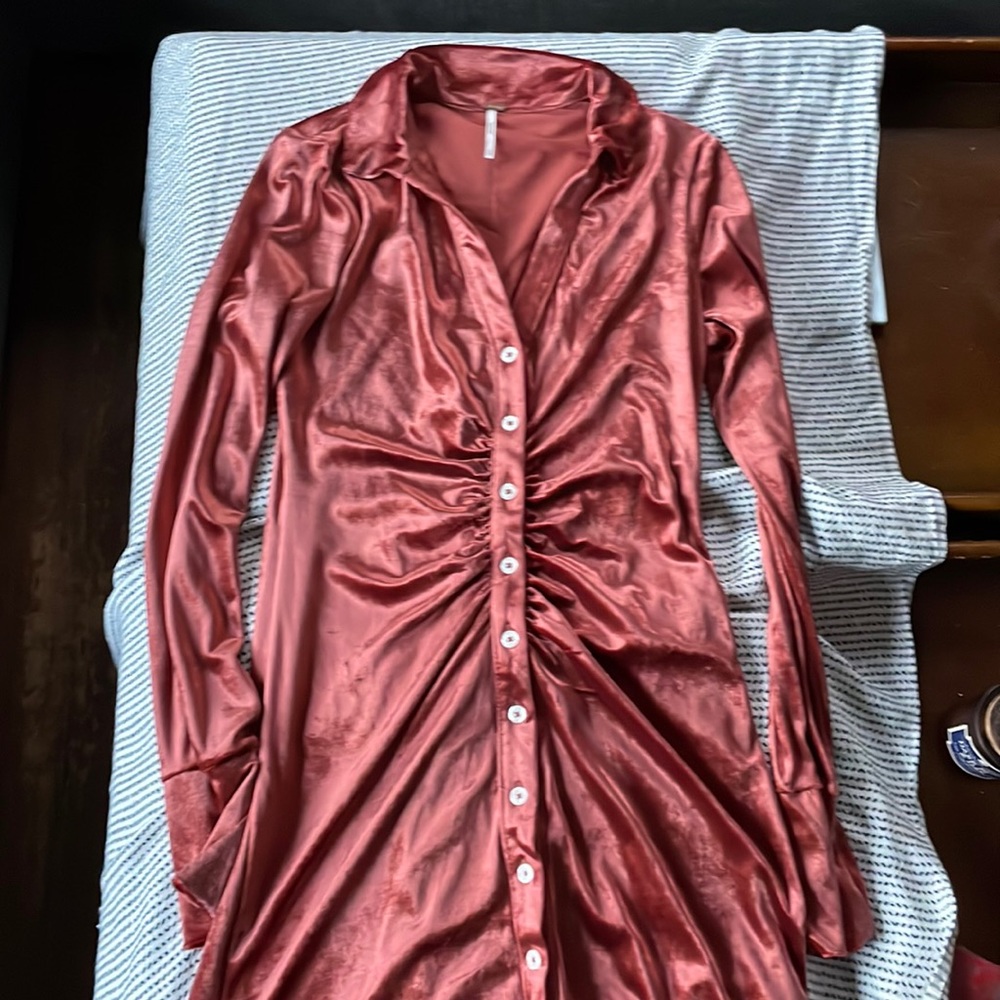 Free people crushed velvet minidress